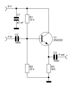 Simple RF buffer amplifier