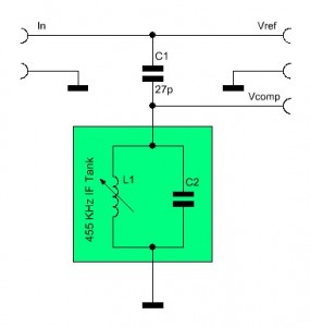 Simple phase shifting network with a capacitor and a LC tank circuit