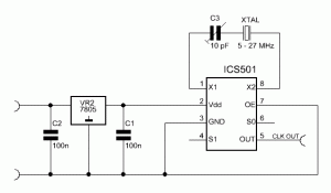 Simple clock multiplier for multiplication factors between 5 - 27 MHz