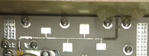 BMS ODU with broken stripline, close-up