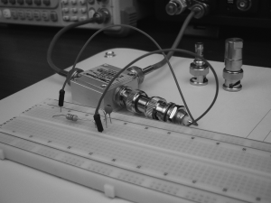 75 Ohms to 1000 Ohms L-Network characterized with a return loss bridge